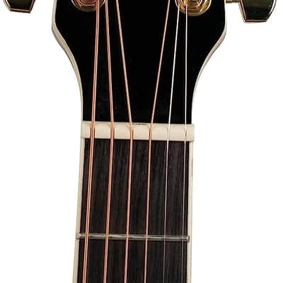 Washburn Festival Series 6 String Acoustic Electric Guitar, Right, Koa Burst, Cutaway Mini Jumbo (EA55G-A) image 5
