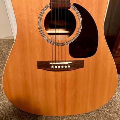Seagull S6 "Dreadnought (has Buzz Feiten Tuning system installed) 2005 golden top dark sides and ba image 1