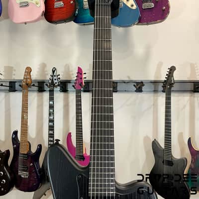 ESP LTD Alex Wade Signature AW-XJ7B Evertune Baritone 7-String Electric Guitar w/ Case (1348)-Open Grain Black Satin image 9