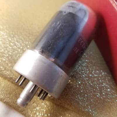 Sylvania Matched Pair (2) 7N7 Loktal tNOS AT1000 TESTED Vacuum Tubes greyglass T9 Bad Boy 3-hole dual triode (like 6SN7) 1952-1953 image 2