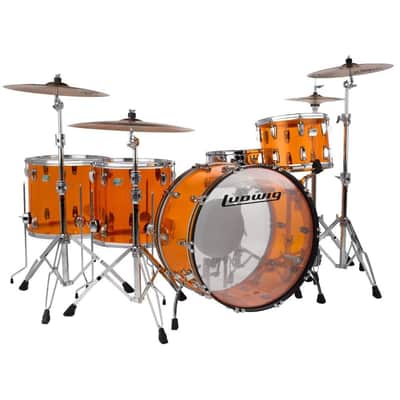 Ludwig Vistalite 4pc Zep Drum Set Amber image 2