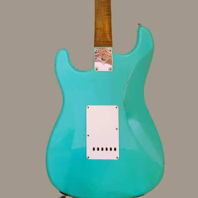 Fender Masterbuilt '59 Reissue Stratocaster Journeyman Relic Brazilian Fretboard - Greg Fessler - 7.2 lbs - Seafoam Green image 6