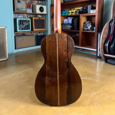 1920s Slotted Headstock Parlor Acoustic | Solid Brazilian Rosewood Back & Sides | Spruce Top | Ebony Fingerboard image 17