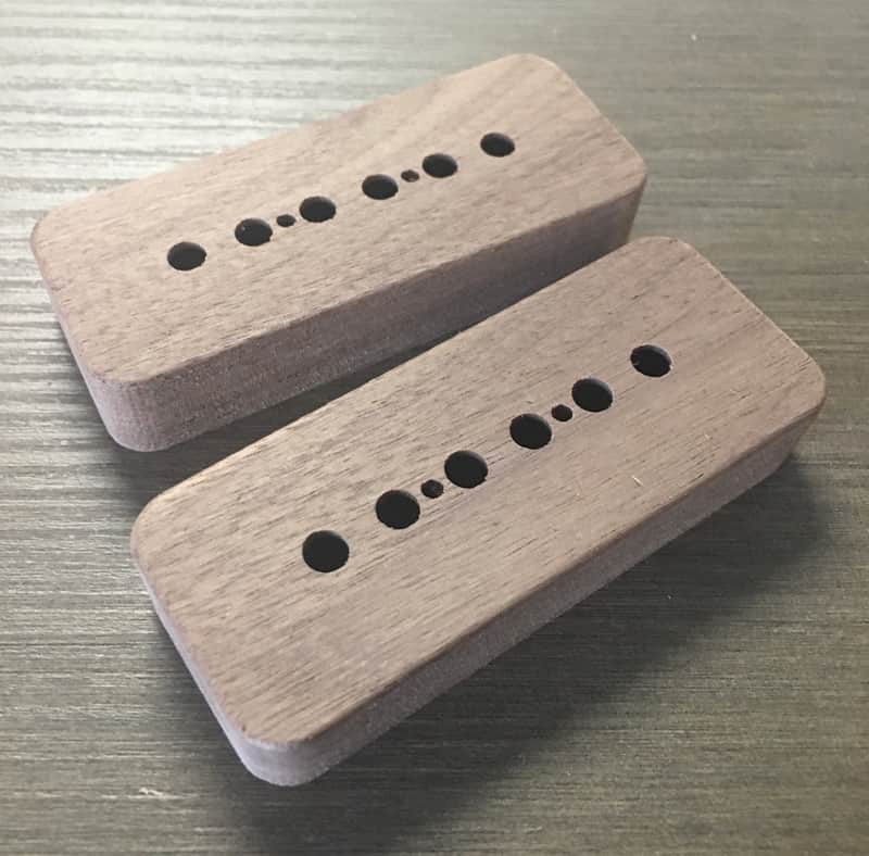 Guilford Black Walnut P-90 Cover Set - Fits Gibson/Lollar USA image 1