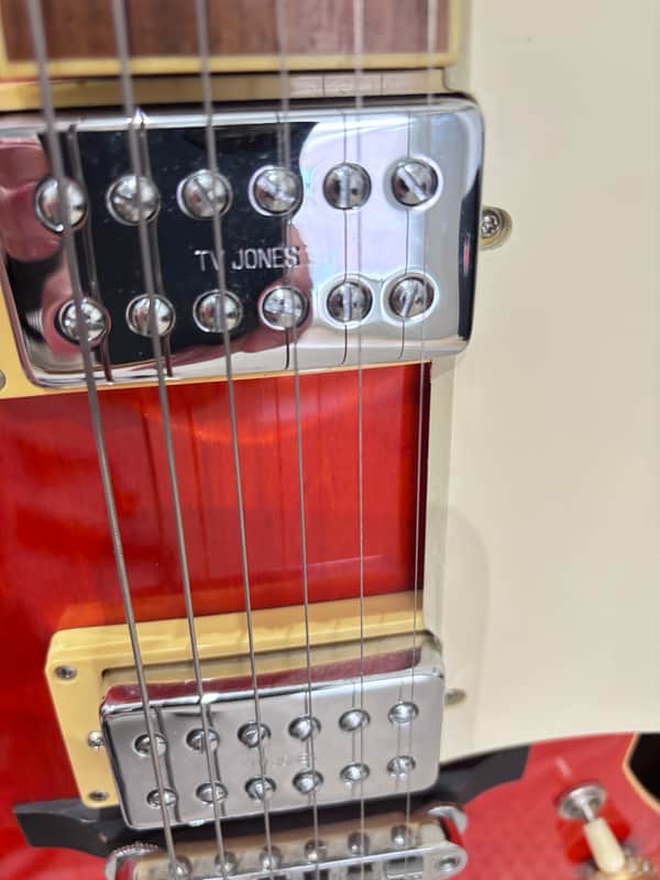 TV Jones Power'Tron pickups on guitar +free case+"Jimmy Page" wiring image 1
