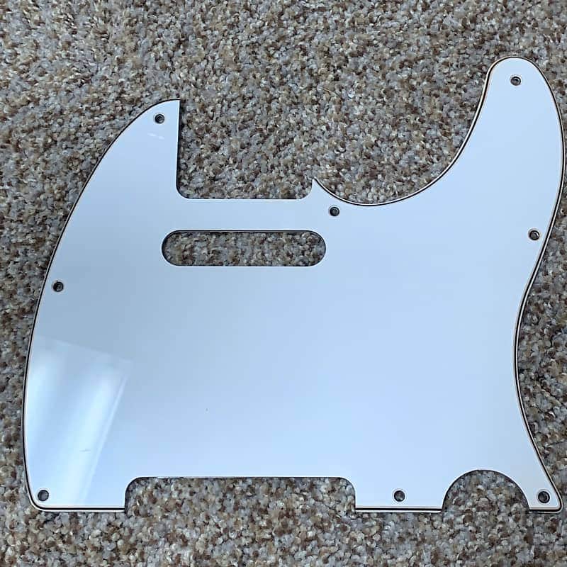 Warmoth Telecaster 3 Ply Pickguard White image 1