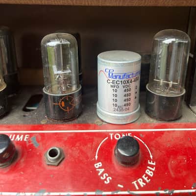 Aragon 5 Watt Tube Amp 1950s, Serviced, recapped and grounded power cord image 8