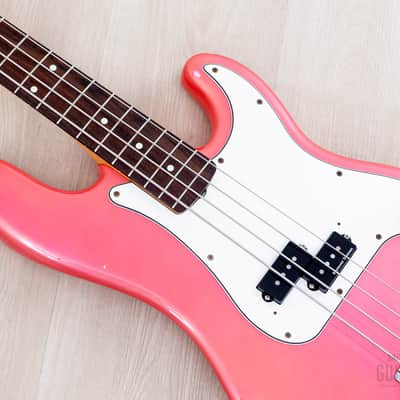 1985 Fender Precision Bass ‘62 Vintage Reissue PB62-55 Metallic Pink w/ Seymour Duncan & Case, Japan MIJ Fujigen image 7