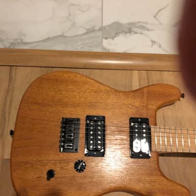 Custom built double cutaway flat top electric guitar with Tonerider humbucker pickups image 2