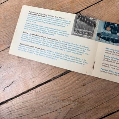 1965-1970 Fender Telecaster & Esquire Instrution Manual Hang Tag Vintage Collector Case Candy CBS image 4