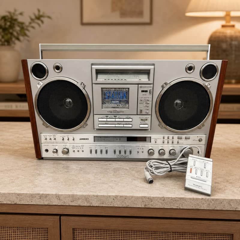 National RX-7200 Rare Vintage MINT Cillectible Cassette Boombox JDM Warranty image 1