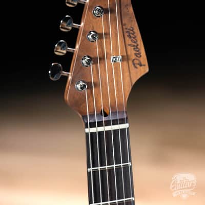 Paoletti Alfa Loft P-90/SS Maple Neck “Stratospheric” S-Style – Gold-Black image 5