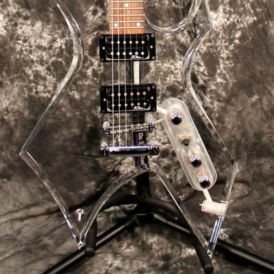 B.C. Rich Acrylic Series Warlock Crystal Clear with OHSC image 1