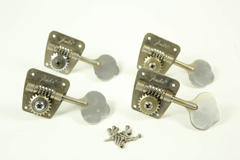 1968-1972 Vintage Fender Jazz/Telecaster/Precision Bass PBass ~NICKEL TUNERS~ Set 1969,1970,1971