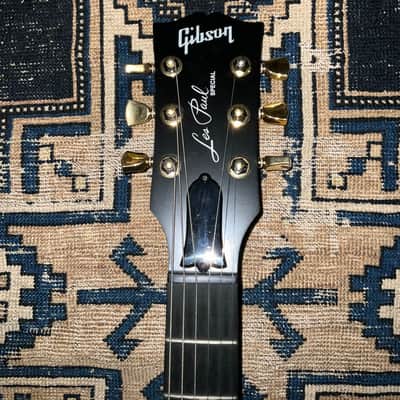 2021 Gibson Demo Shop Les Paul Raven Modified Tribute Flamed Neck Black & Gold image 5