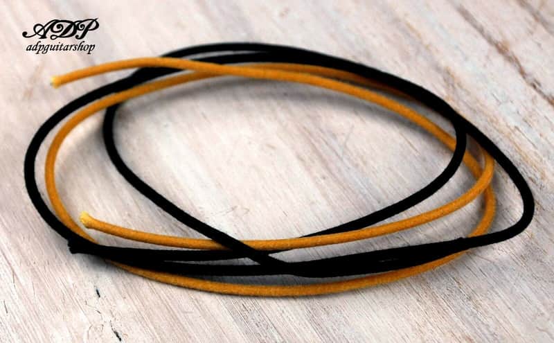 Stratocater Vintage cloth wire 22 AWG, 50 cm black + 40 cm Yellow image 1