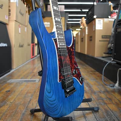 Ibanez Prestige RG653DX Electric Guitar Transparent Deep Blue Flat w/Hard Case image 2
