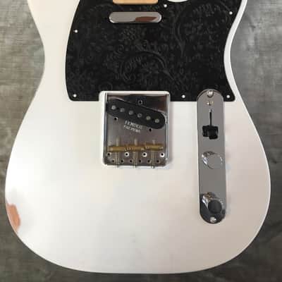 Black Floral Paisley Custom Bakelite Pickguard Fender® Telecaster® Tele® 8 hole image 6
