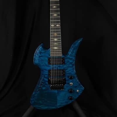 BC Rich Mockingbird Custom 7 Late 90s Blue Signed By Bernie Rico SR image 1