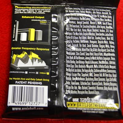 Ernie Ball 2727 beefy slinky cobalt 11-54 electric guitar string image 2