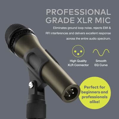 Knox Gear HDM-100 Uni-Directional Dynamic Cardioid Microphone (Clip Included) image 6
