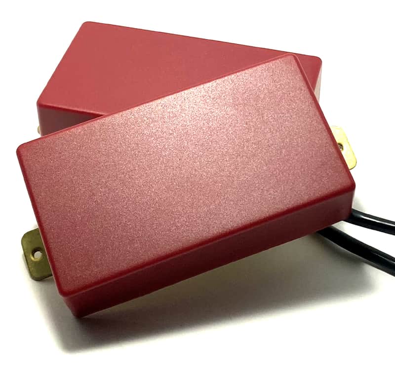 Dragonfire Volt Buckers HH Set, Passive Ceramic Humbucker Bridge + Neck Pickups ~ Solid Cover Red image 1
