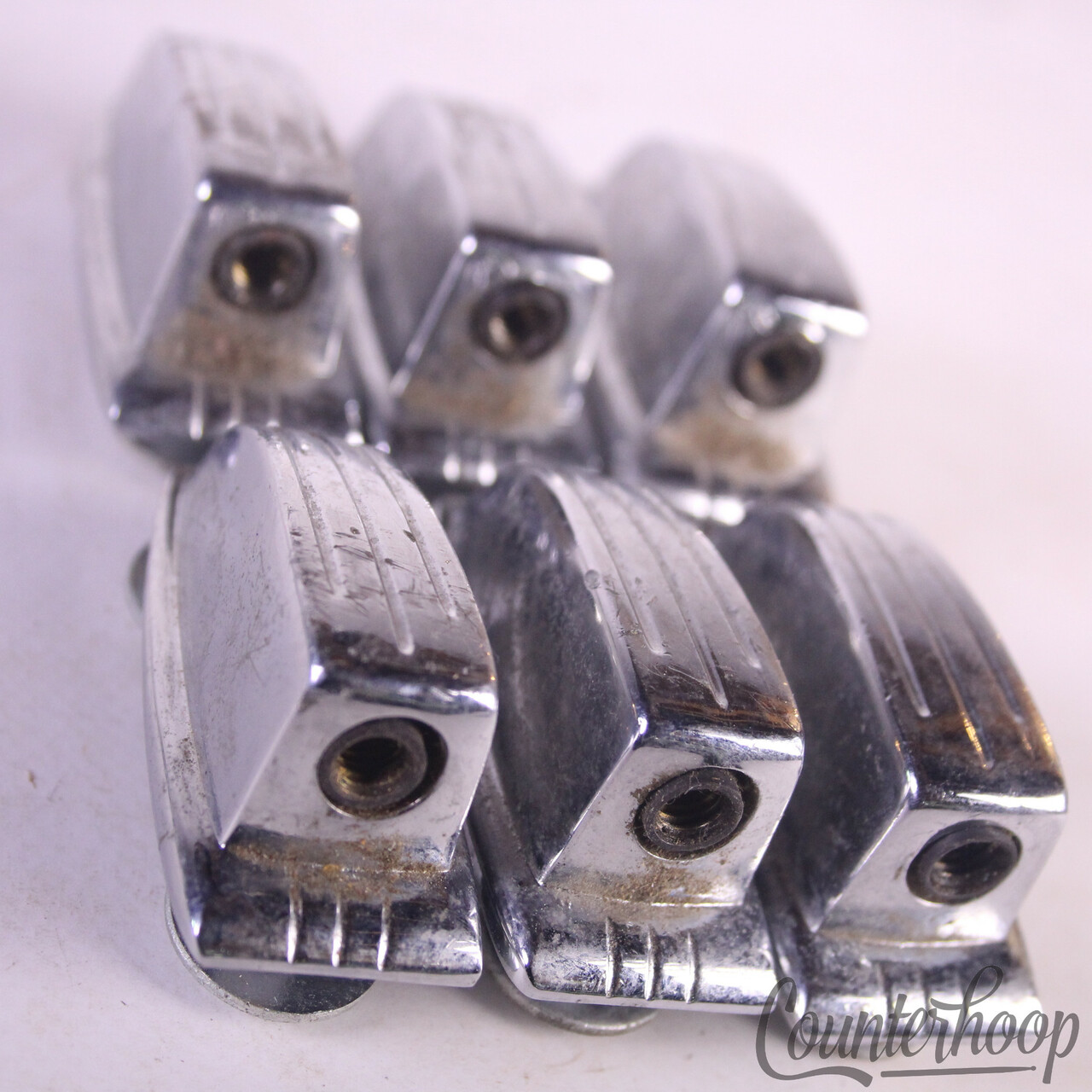 Ludwig 6x Tom/Snare Drum Small Classic Lugs Set Chrome 1 1/4" Vintage USA 70s* — main photograph