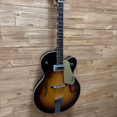 Gretsch 6124 Single Anniversary Hollow Body Guitar 1961 - Shaded Golden Sunburst w/non orig hard case image 2