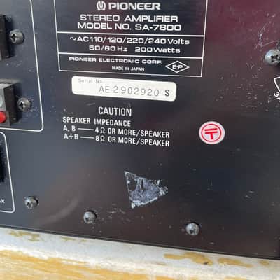 Vintage Pioneer SA-7800 Stereo Intergrated Amplifier 70s image 10