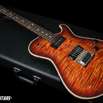 Knaggs Guitars Kenai Trem P2 in Fire Burst with T1 Flame Maple Top & Lollar P90s image 3