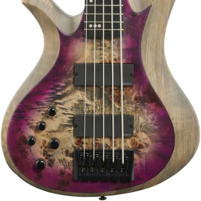Schecter Riot 5 Electric Bass, Left-Handed (5-String), Satin Aurora Burst image 2