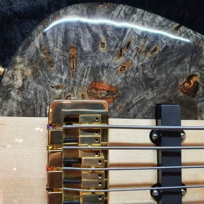 2018 Spector USA NS-5XL 5 String Electric Bass Mastergrade Buckeye Burl Top image 8