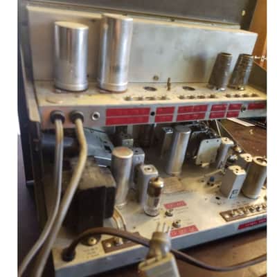 Stromberg-Carlson ASE-6 Preamp and SR445A Tuner mounted tube pre 1950s - Cream & Gold image 9
