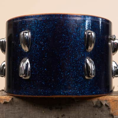 1966 Slingerland 8x12 Sparkling Blue Pearl Tom image 2
