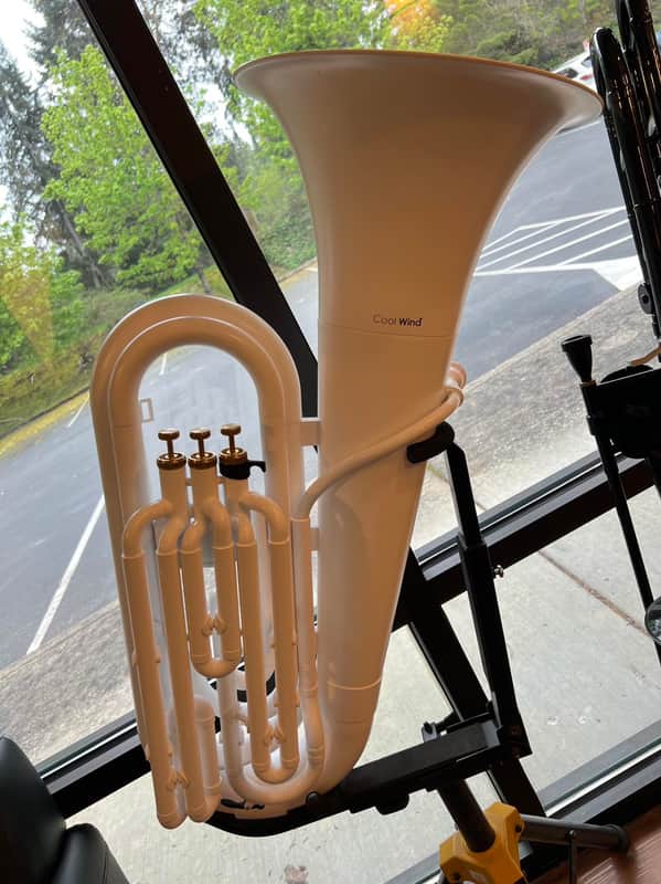 Coolwind CTU-180 ABS plastic Tuba, light weight, BBb, 3 piston valves, with bag, mouthpiece image 1