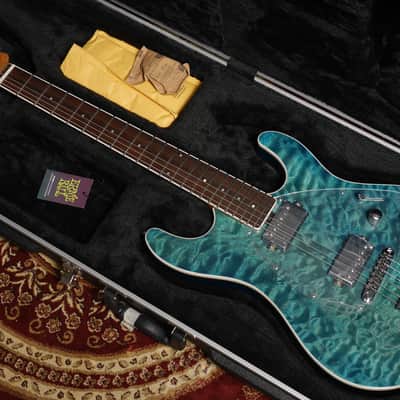 MusicMan BFR Steve Morse LTD 2017 - Tahitian Blue Quilt image 10
