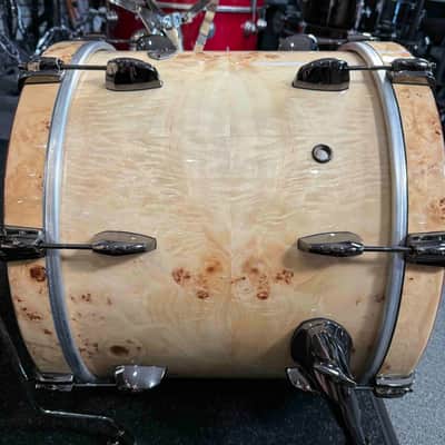 ~RARE!~ Sakae CST Celestial Maple 3-Piece 12/14/18 Bop Drum Kit Set in Exotic Mappa Burl Gloss Lacquer with Black Nickel Hardware & SKB Soft-Shell Bags image 6