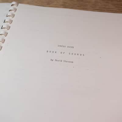 EMS EMS Synthi users brochure - The book of sounds by David Stevens image 2