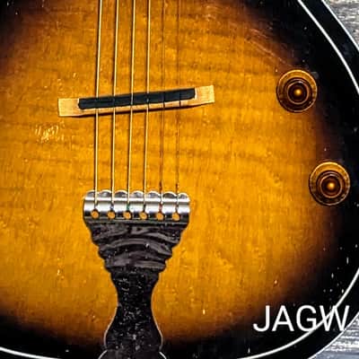 Kay Acoustic Parlor Rubber Bridge 1960s - Tobacco Burst image 11