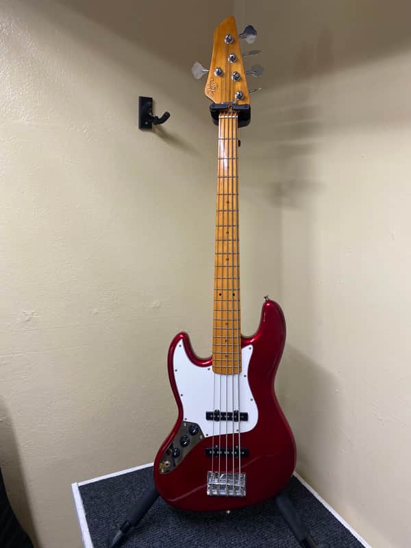SX Left handed 5 string jazz bass image 1
