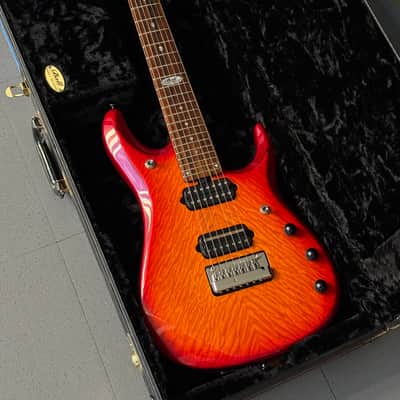 Ernie Ball Music Man JP7  2011 - John Petrucci - Cherry Burst image 2