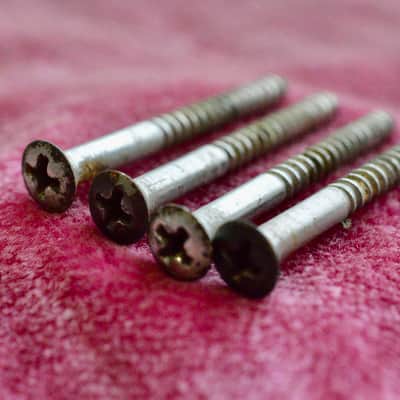 Vintage PRE-CBS 1959 Fender Stratocaster Neckplate Screw Set Telecaster Strat Tele P-Bass 1958 1957 image 2