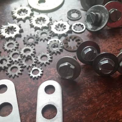 Rogers VINTAGE DRUM PARTS LOT Star Mount Washers BOLTS / LUG MOUNTING SCREWS image 5