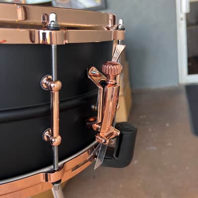Ludwig LB427TDC Hot Rod Matte Black Nickel 6.5x14" Black Beauty Snare Drum w/ Copper Hardware *IN STOCK '* image 5
