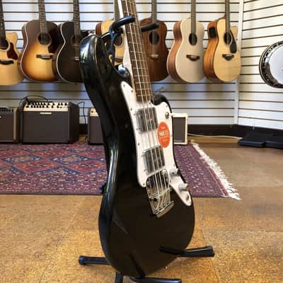 Squier Paranormal Rascal Bass HH Metallic Black w/Matching Headstock image 2