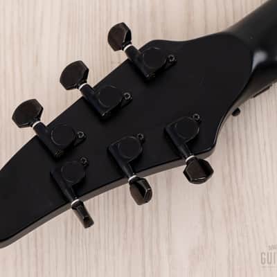 1995 ESP Custom Shop Horizon-Custom SSH Superstrat Black Satin w/ Floyd Rose, Case image 5