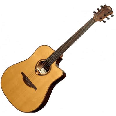 Lag Tramontane T118DCE | Dreadnought Cutaway Acoustic-Electric, Natural. New with Full Warranty! image 3
