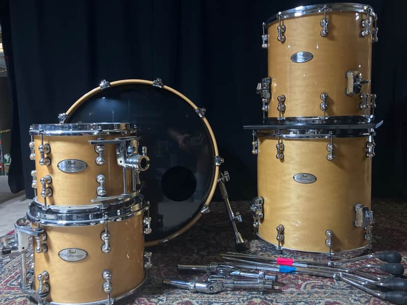 Pearl Reference Pure 5-Piece Shell Pack – Natural Maple Lacquer (No Snare, No Cymbals)