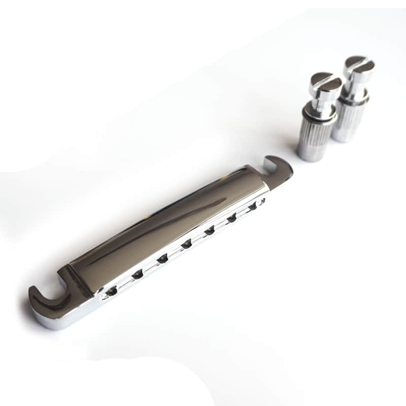 7 String Stop Bar Tailpiece - Chrome image 1