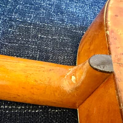 Rare 1930s/40s European Parlour Guitar – Stunning Birdseye Maple – Diagonal Fretboard image 12